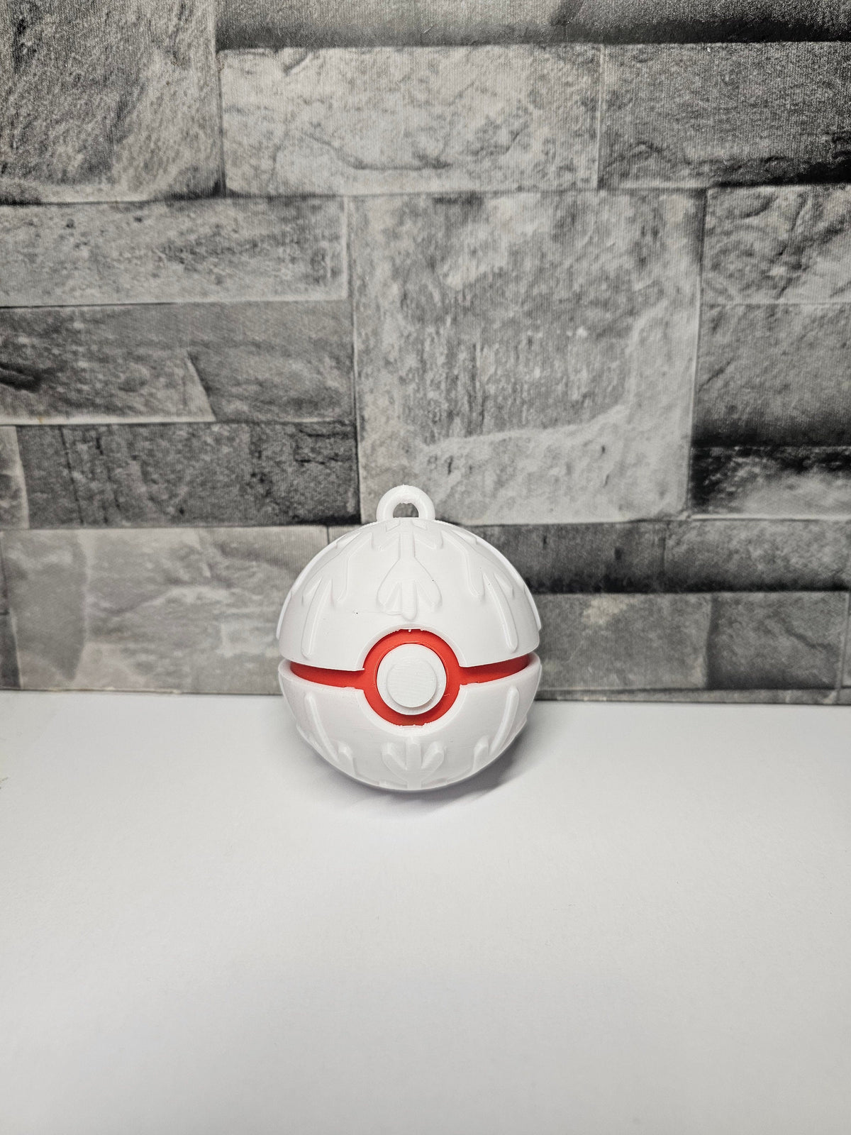 Pokeball Bauble with Snowflake Pattern