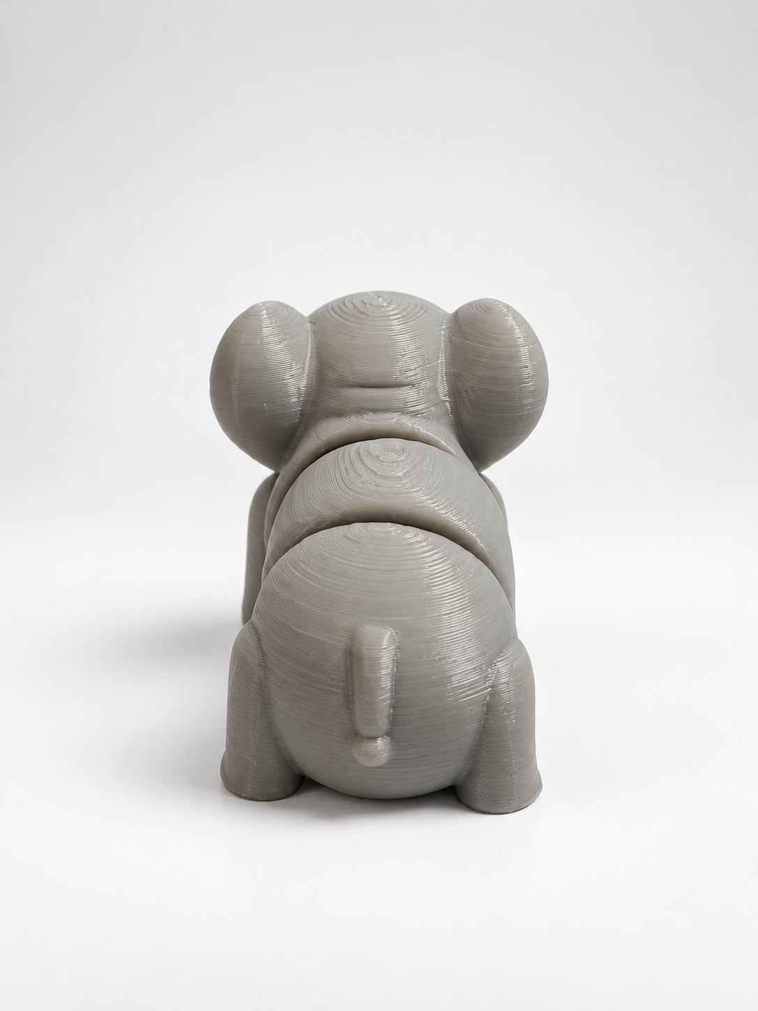 Grey articulated elephant Pocket Pal rear view